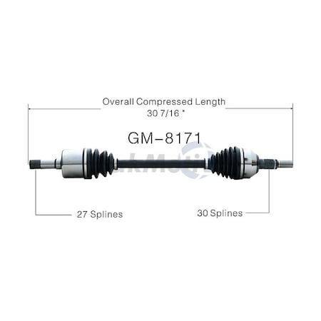 Surtrack Axle Cv Axle Shaft, Gm-8171 GM-8171